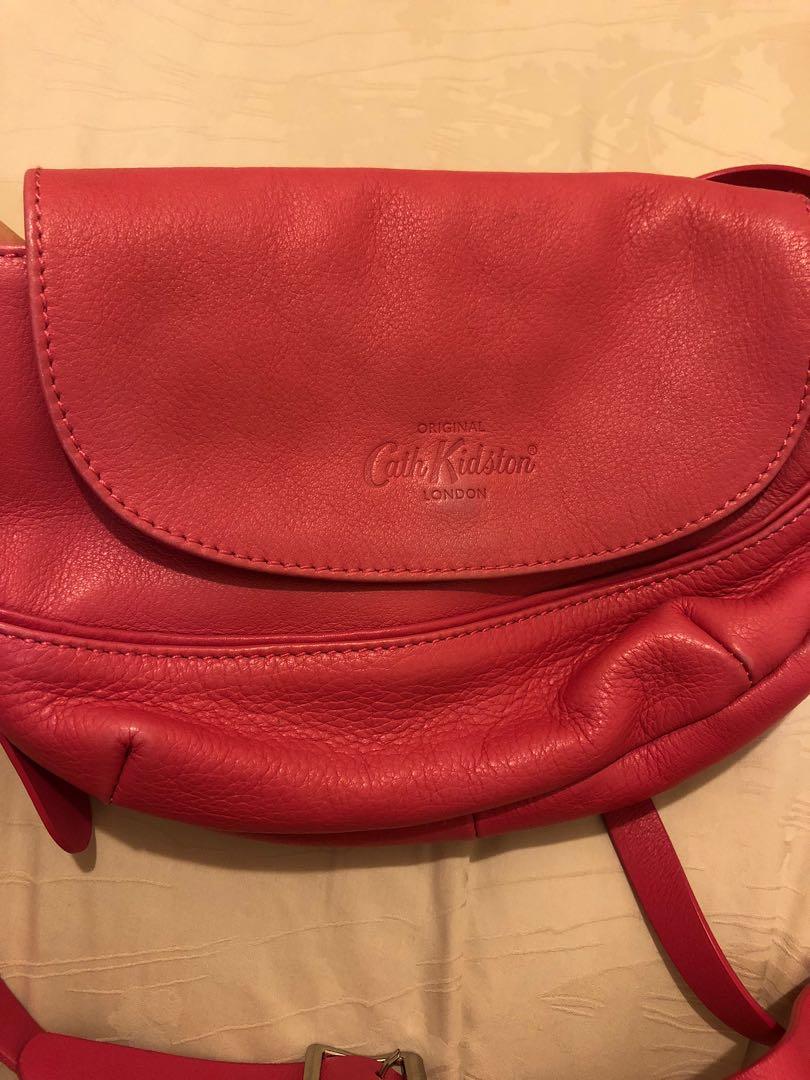 cath kidston black leather bag