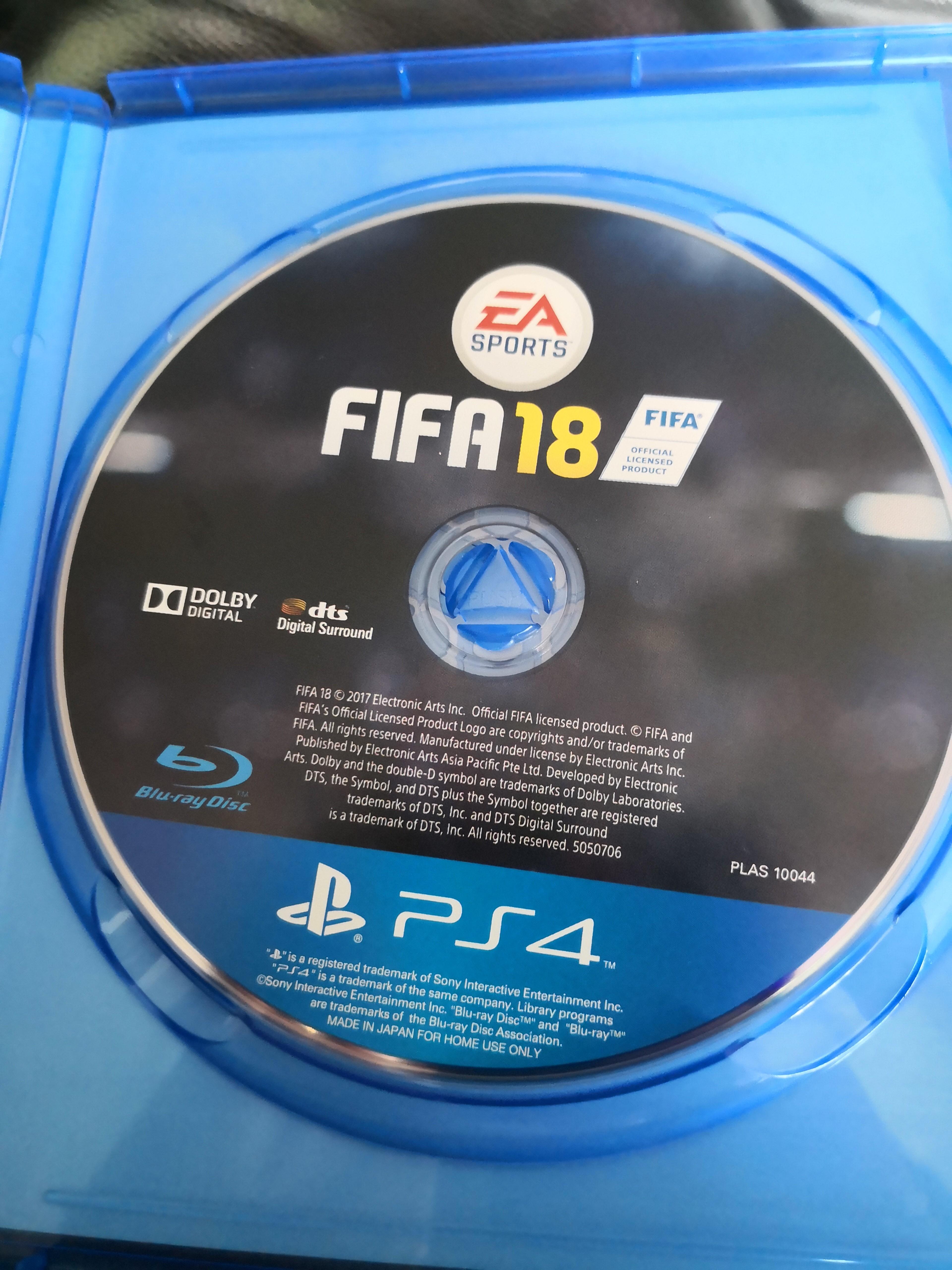 Fifa 18 PS4 standard edition (disc), Video Gaming, Video Games ...