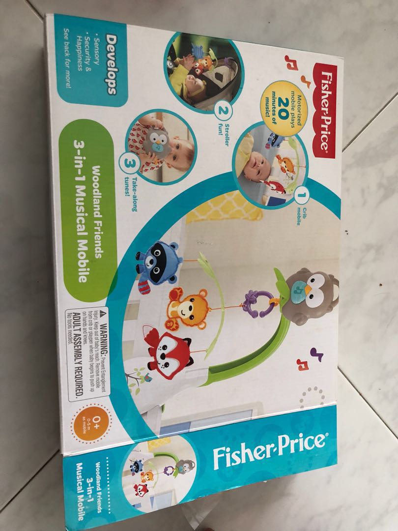 Fisher price cot musical mobile toy, Babies & Kids, Infant Playtime on