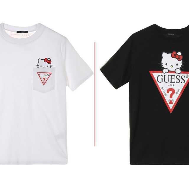 GUESS ft. Hello Kitty Top Authentic Men s Fashion Tops Sets Tshirts Polo Shirts on Carousell