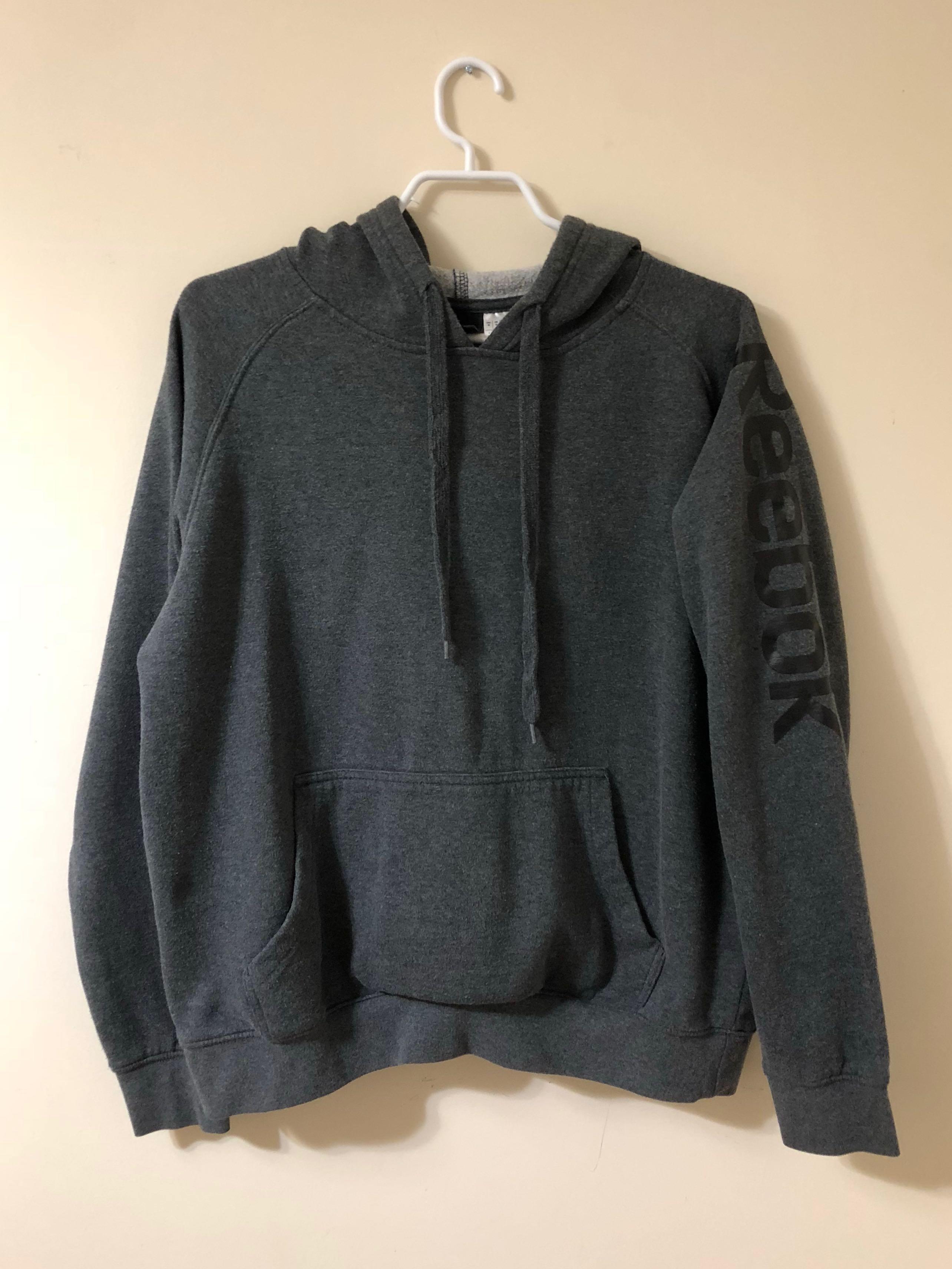 grey reebok hoodie