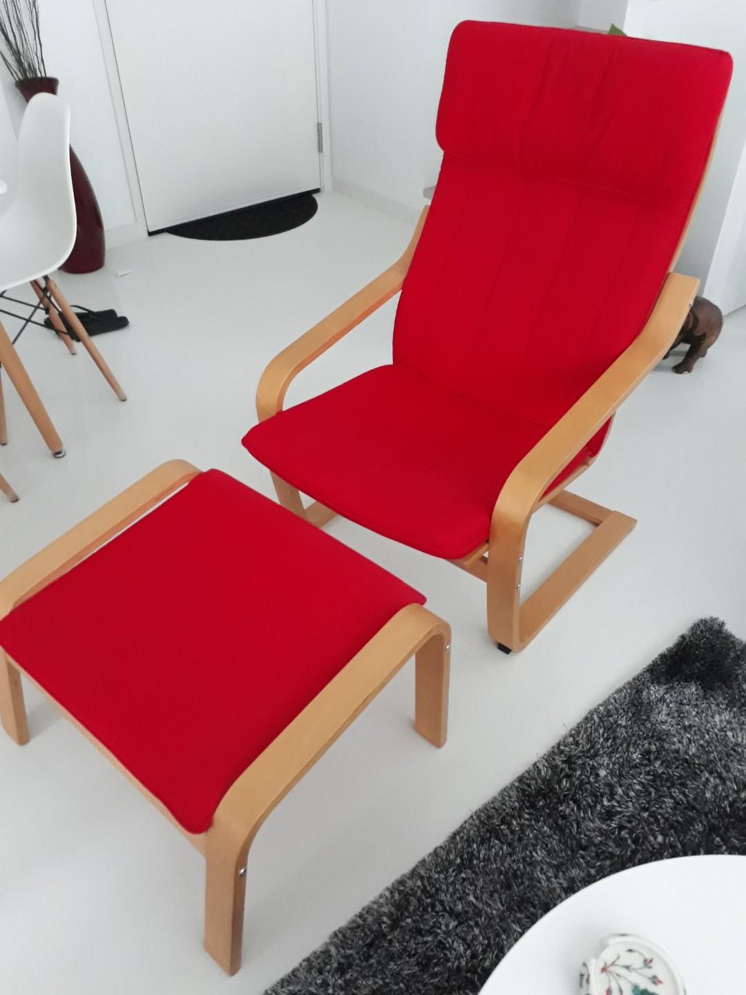 Ikea Chair And Matching Foot Stool Furniture Tables Chairs On Carousell