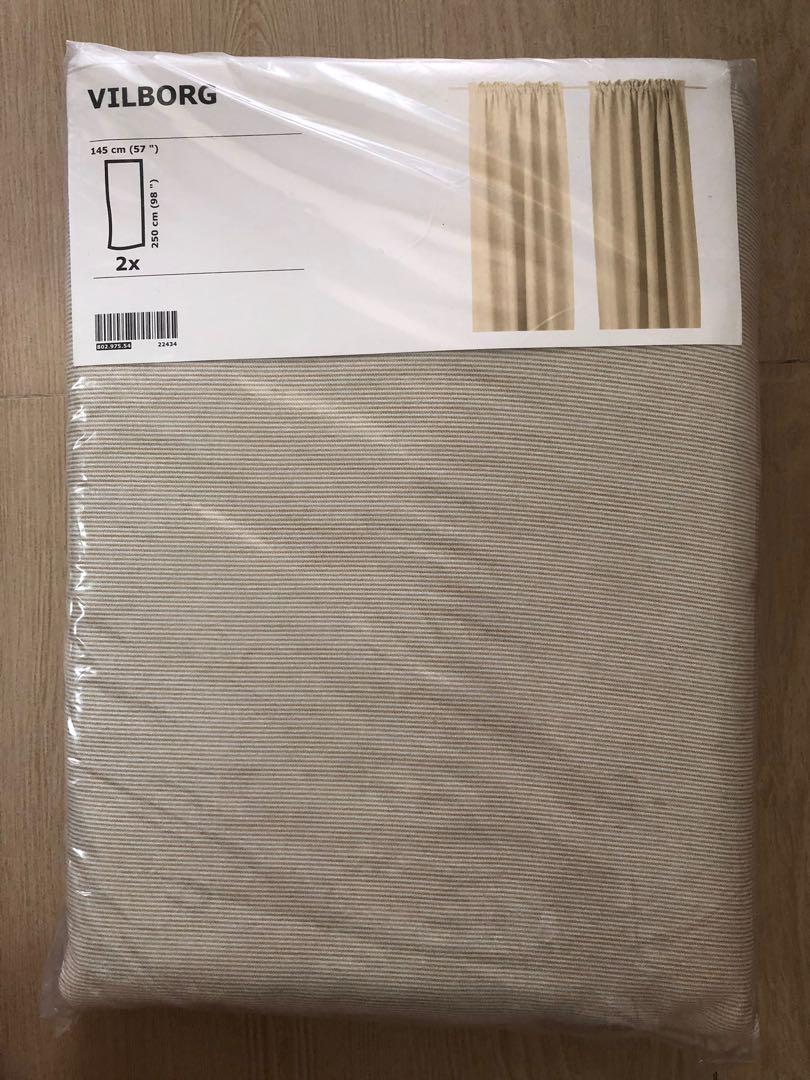 Ikea Vilborg Beige Curtains Home Furniture Furniture On Carousell