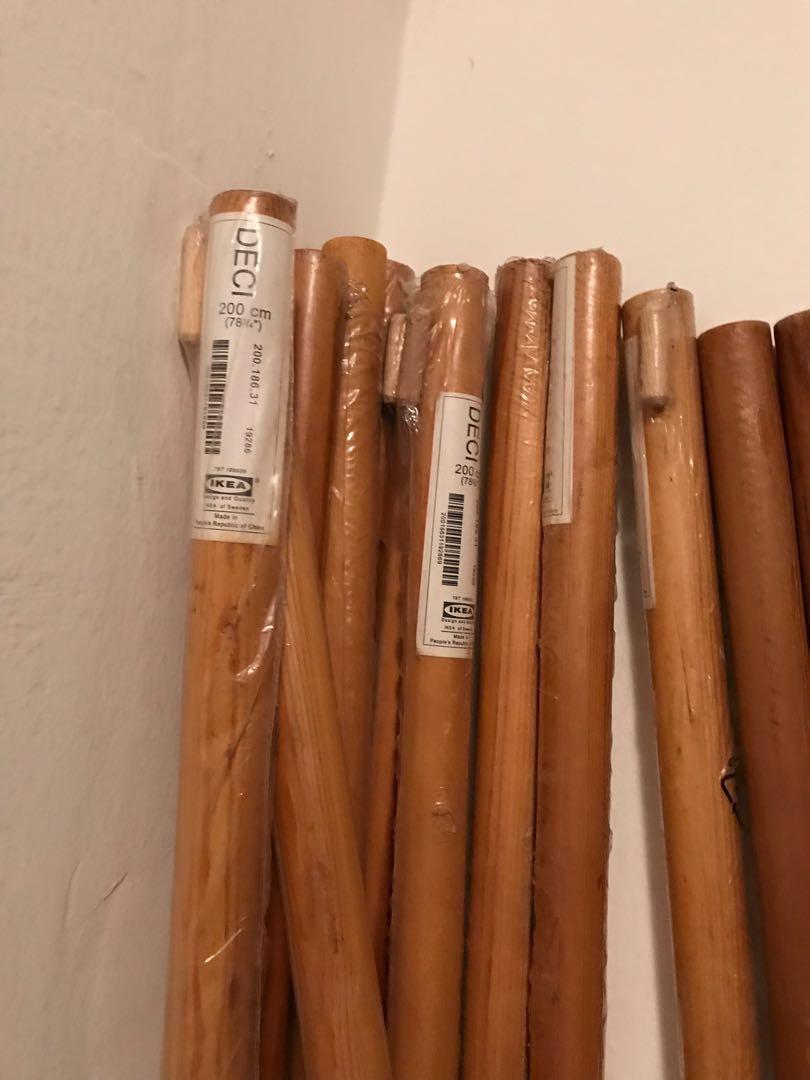 ikea wooden curtain rod each furniture home living furniture other home furniture on carousell