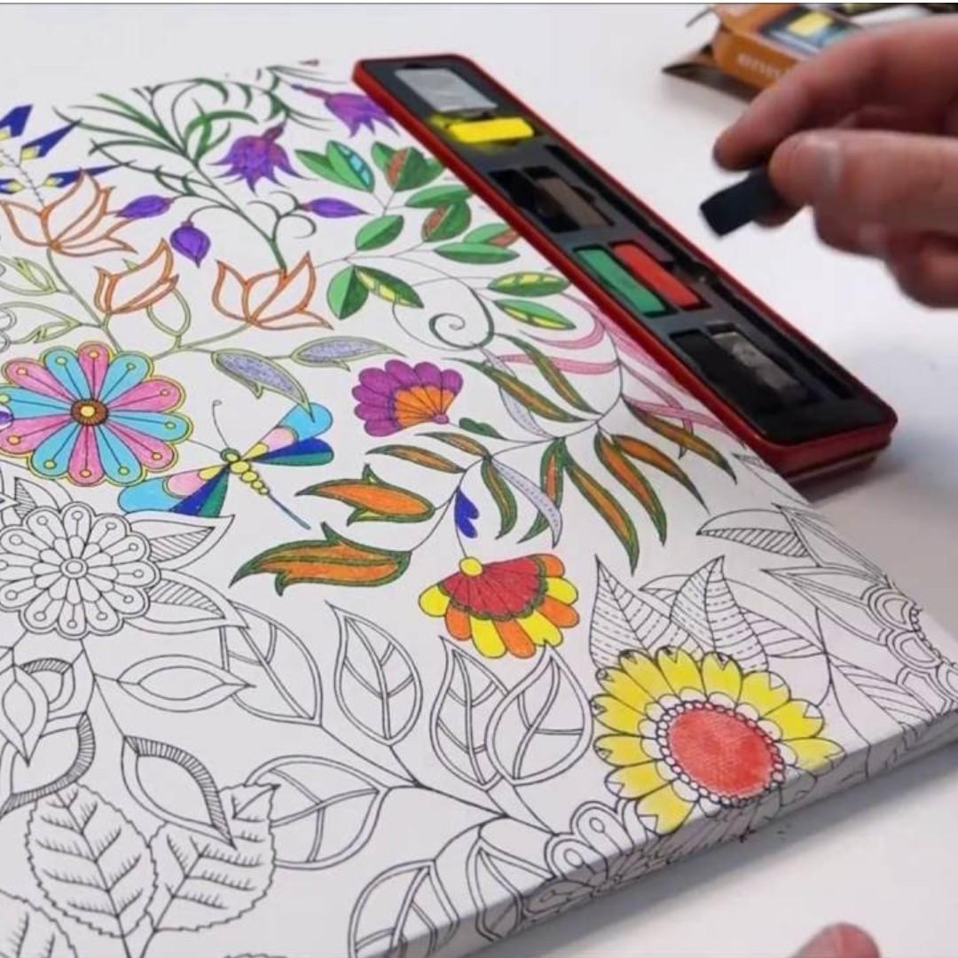 Johanna Basford Colouring Canvas Secret Garden Canvas Painting