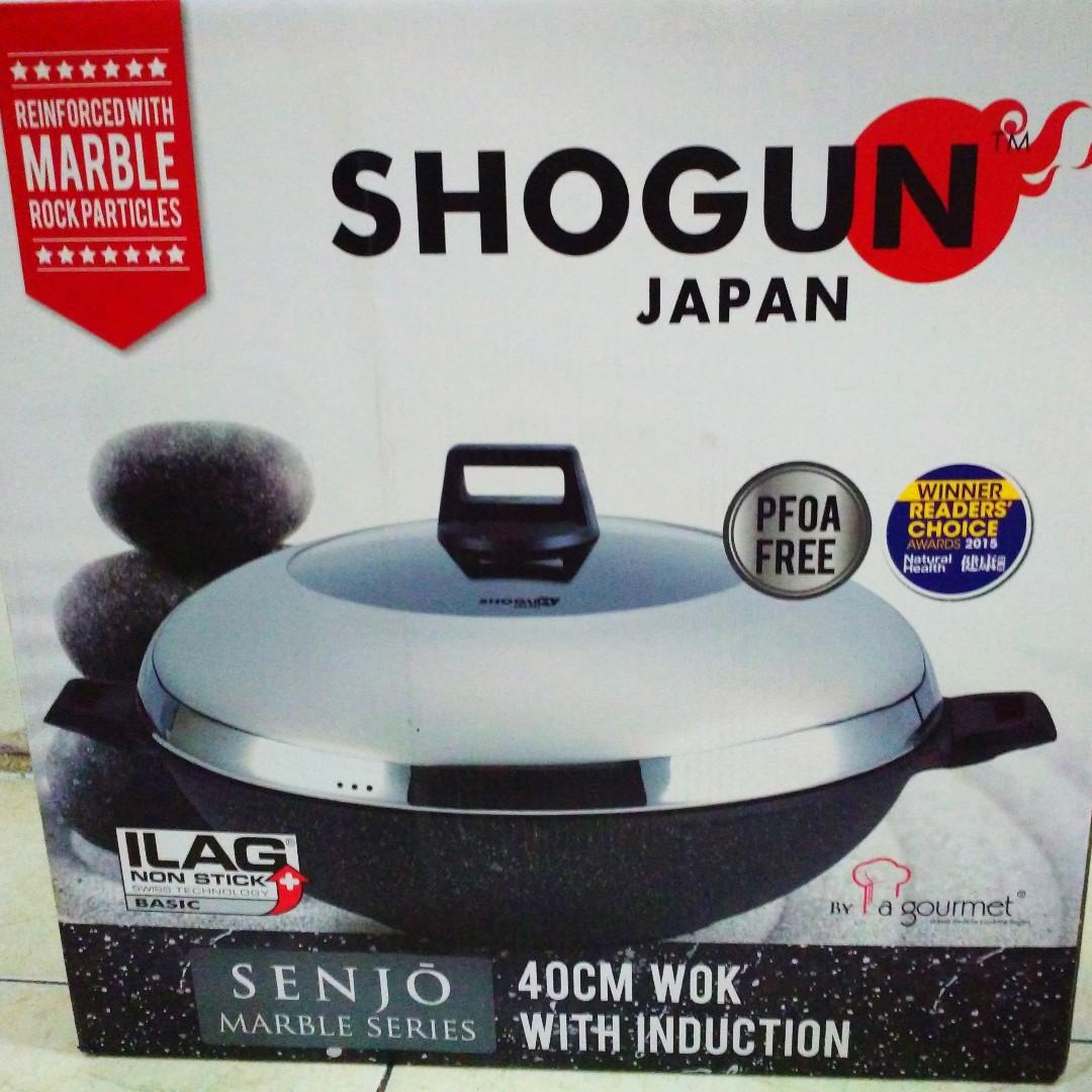 La Gourmet Shogun Japan Senjo Marble 40cm Wok (worth RM599), Furniture