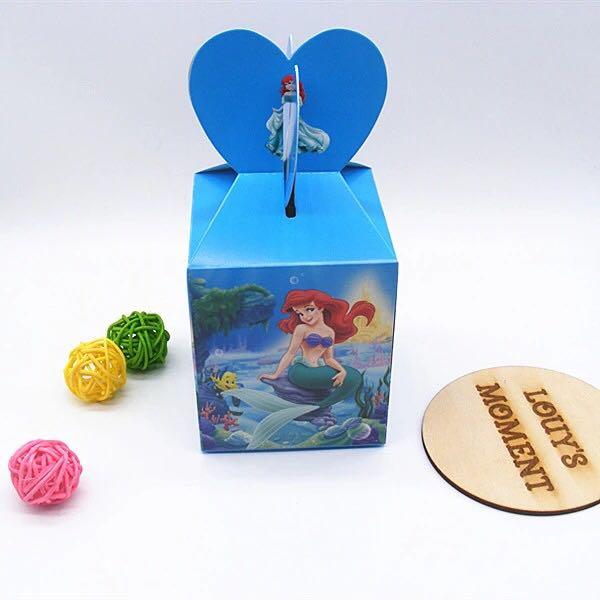 Little Mermaid Ariel Party Supplies Candy Box Goodie Bag Party Gift Design Craft Others On Carousell - 10pc gift box set roblox candy cupcake party favor box