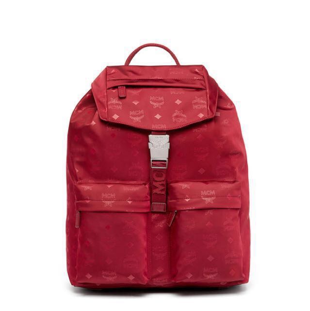 MCM DIETER TWO POCKET BACKPACK IN MONOGRAMMED NYLON