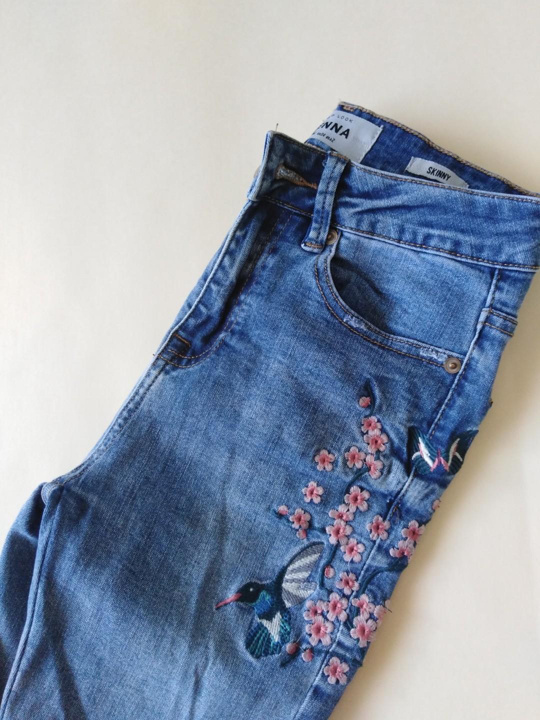 new look embroidered jeans