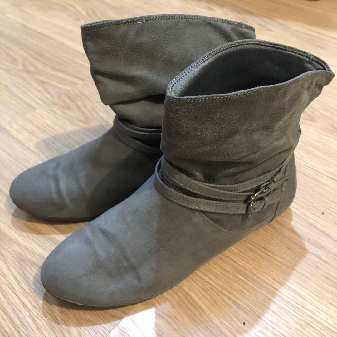 Grey booties payless sale