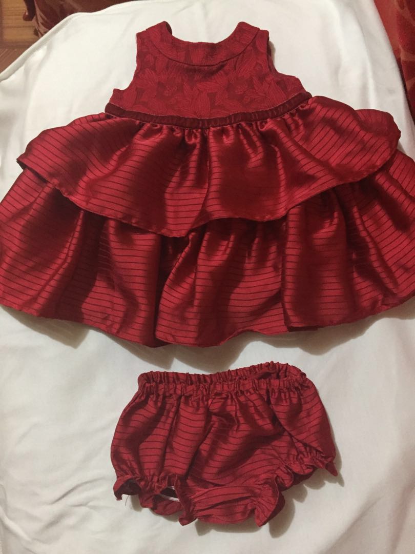 red baby dress