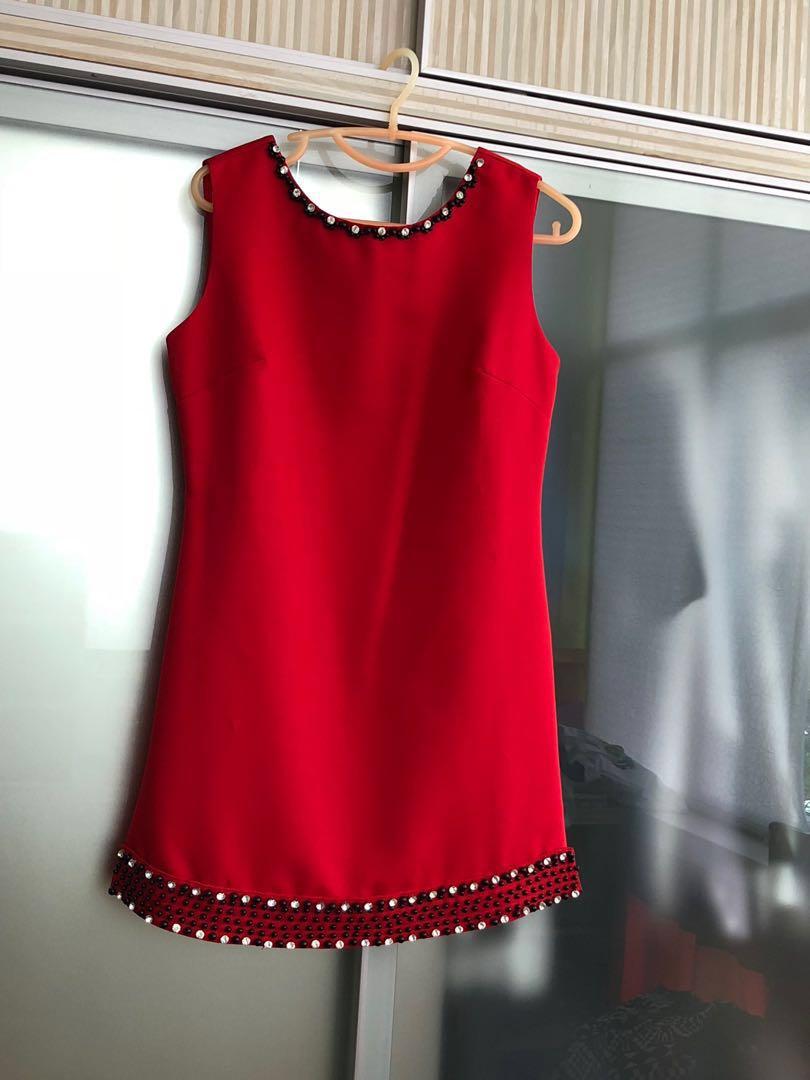 red dress for dinner