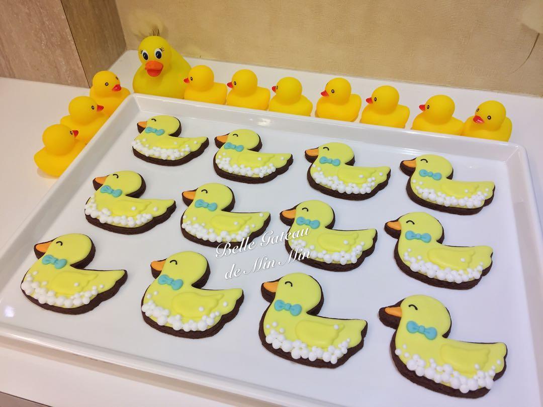 Royal Icing Duckling Cookies Yellow Duck Theme Cookies Food Drinks Homemade Bakes On Carousell