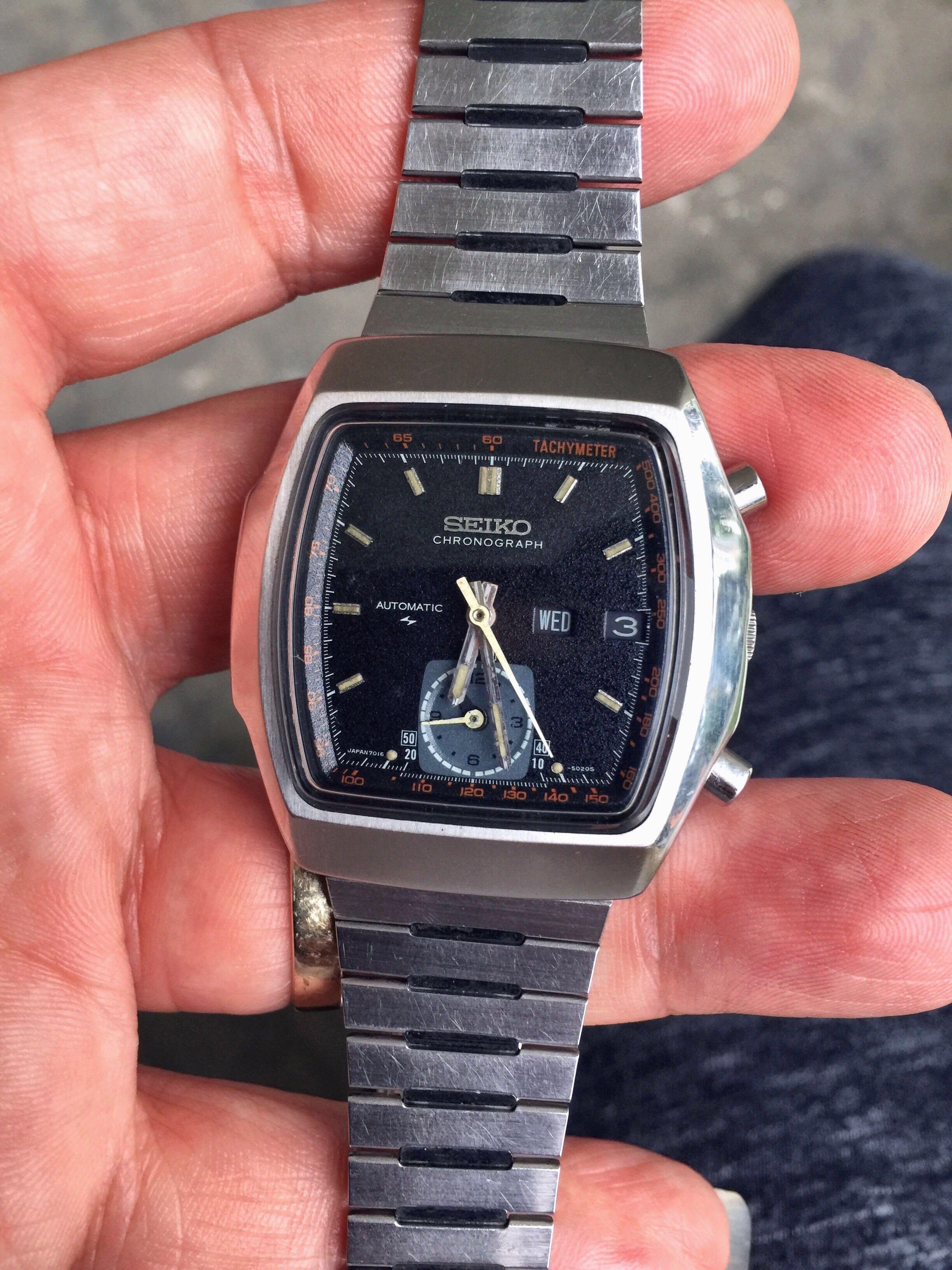 Seiko Manaco flyback chronograph 7016-5020, Luxury, Watches on Carousell