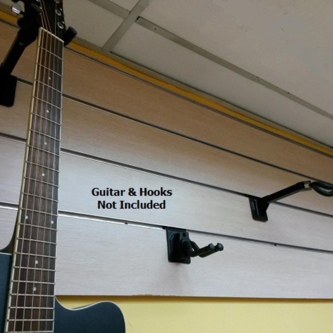 Slatwall guitar hanging shop system