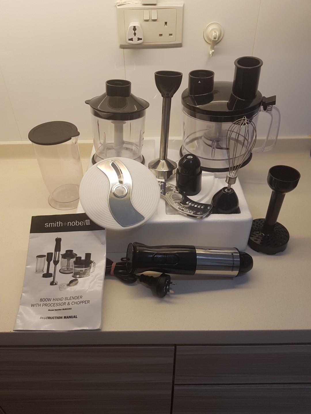 Smith + Nobel 800W Hand Blender with Processor & Chopper > From