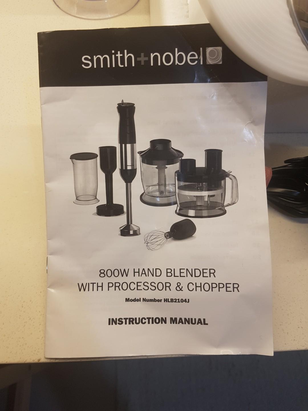 Smith + Nobel 800W Hand Blender with Processor & Chopper > From