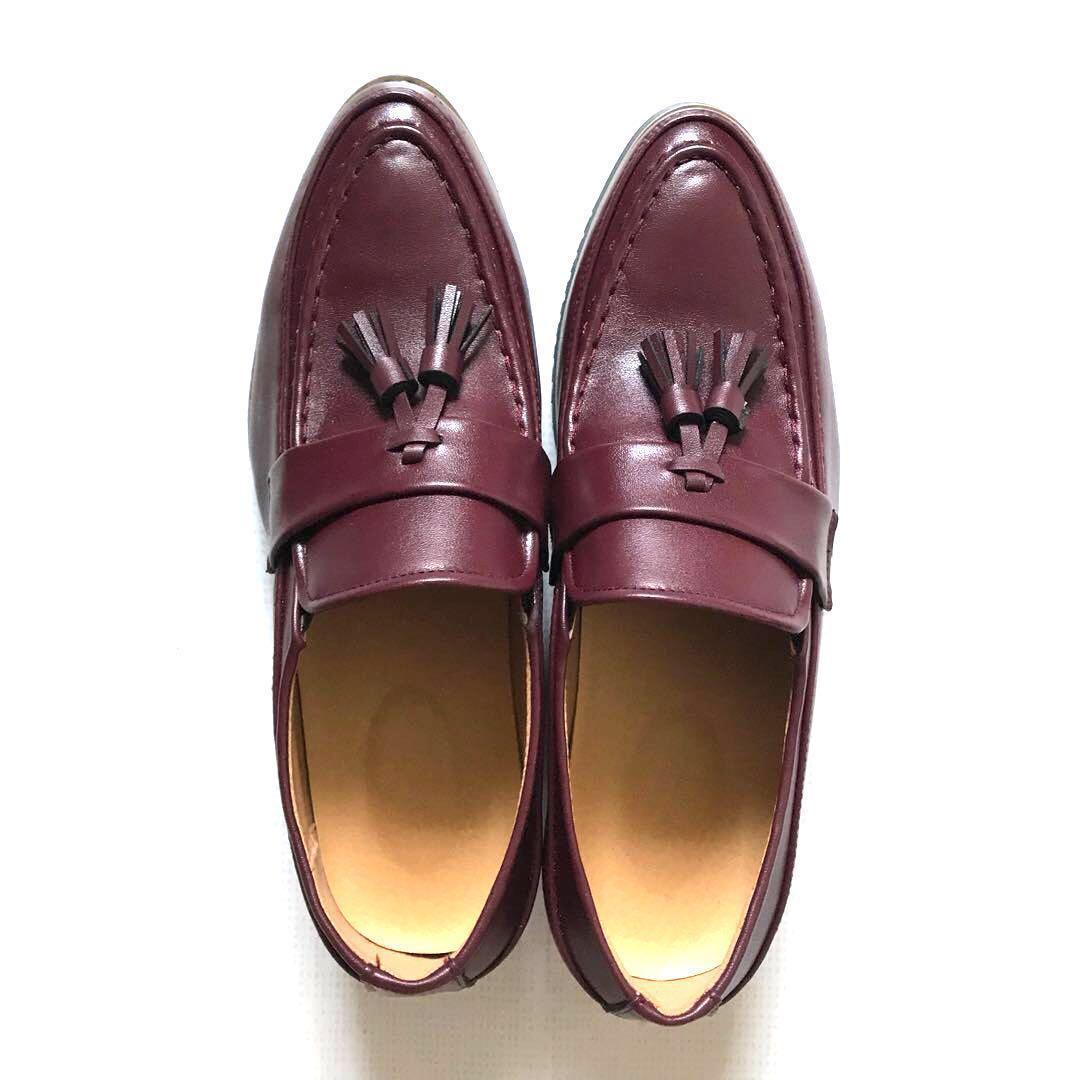 burgundy mens dress shoes