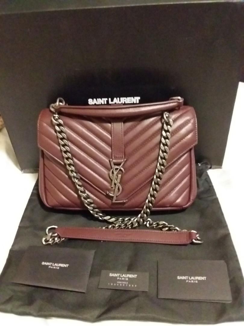 Ysl college bag sale red
