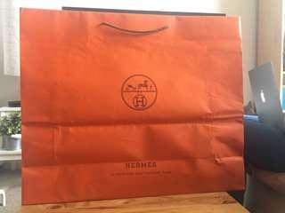Authentic Hermes Paper Bag