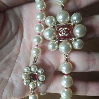 Affordable chanel necklace long pearl For Sale, Luxury