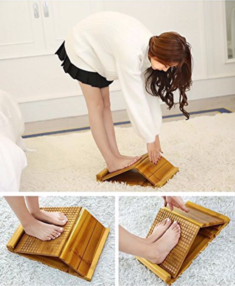 Adjustable Stretch Wood Board Calf Hamstring Stretch Board with
