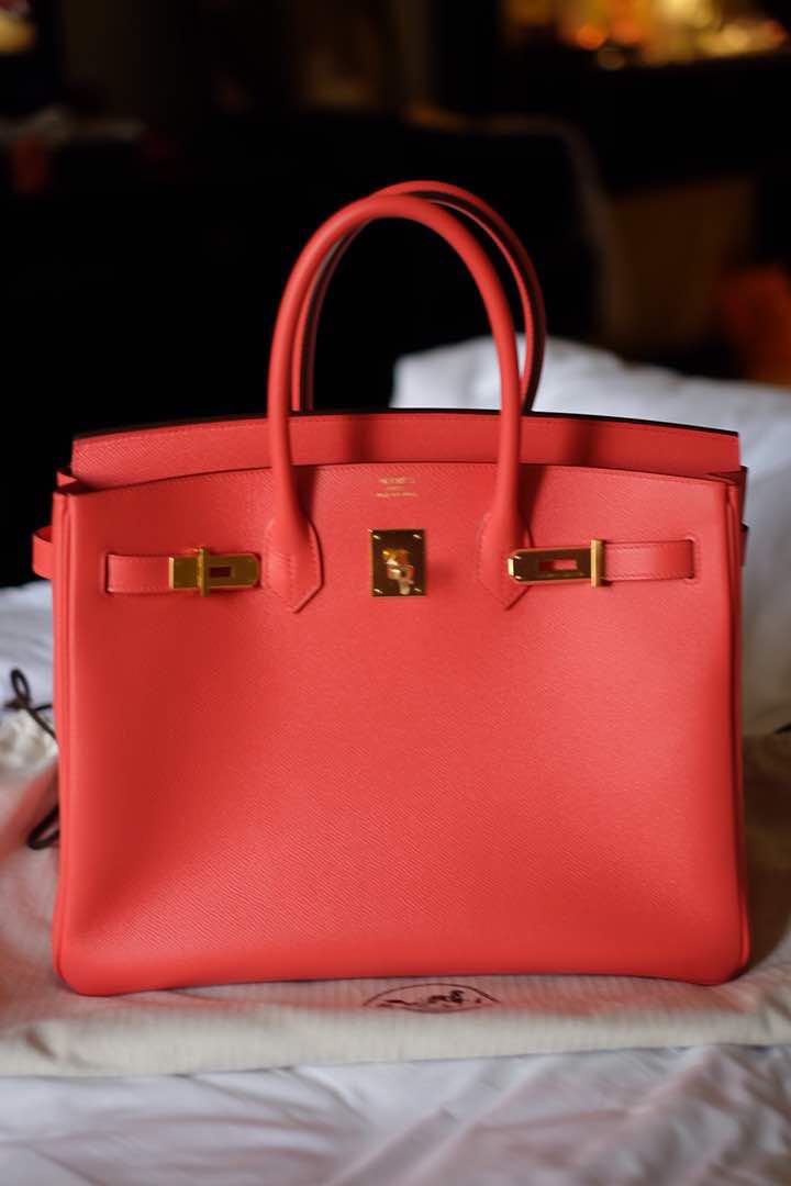 Hermès Birkin 35 Rose Jaipur Epsom Gold Hardware GHW — The French Hunter