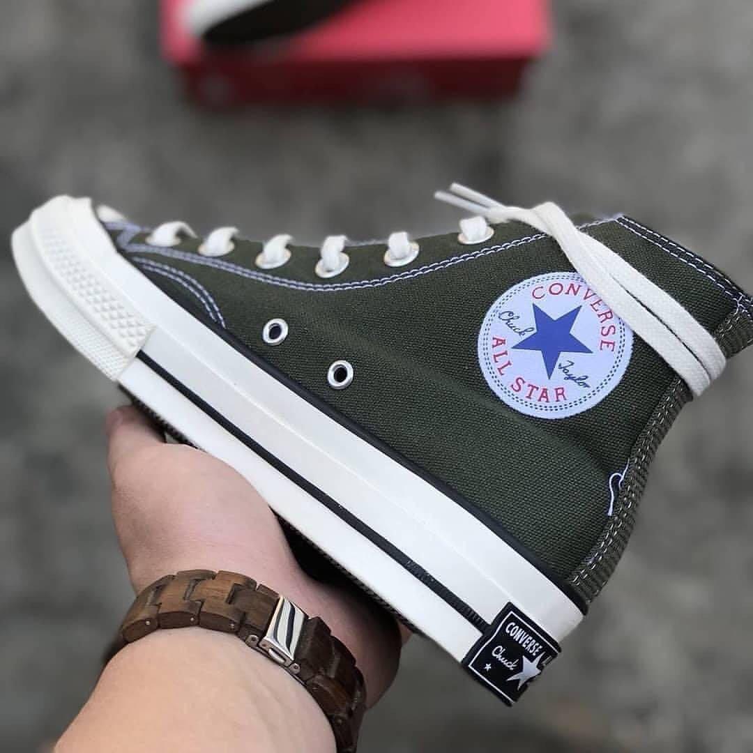 dark green vintage converse