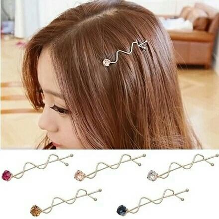 D4 Clearance Sale Korean Version Of The Crystal Hairpin Side