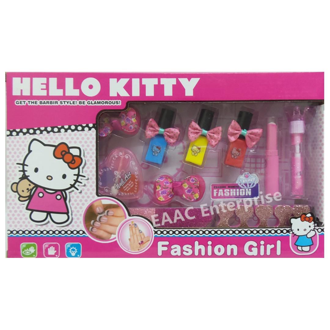 DIY Designable Hello Kitty Nail Art Deluxe Comestic Craft Kit 