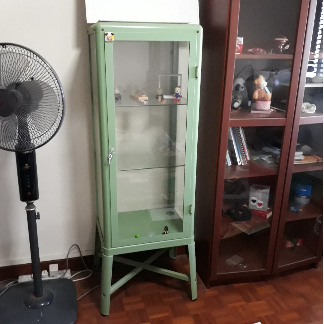 Fabrikor Glass Door Display Cabinet Green From Ikea Furniture Others On Carousell
