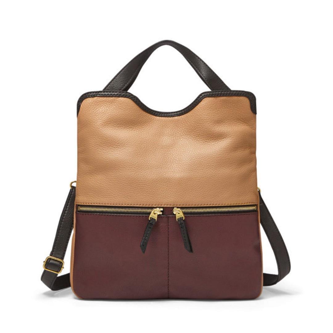 FOSSIL ERIN FOLDOVER SHOULDER CROSSBODY LEATHER BAG