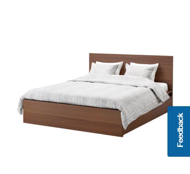 Ikea Bed King Size with Mattress, Furniture & Home Living, Furniture