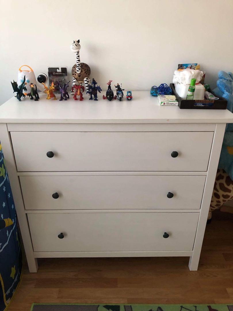 Ikea Hemnes Chest Of Drawers White Furniture Shelves Drawers On Carousell