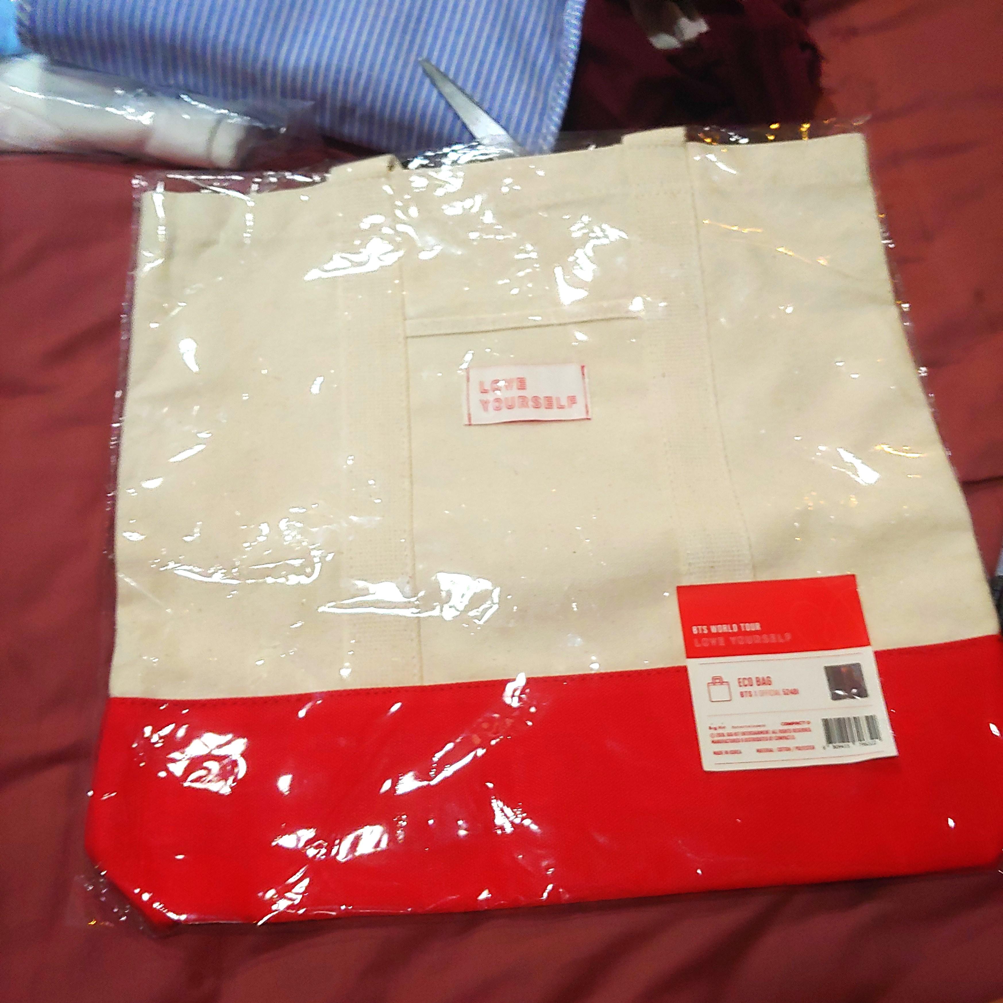 Instock Bts Love Yourself Tour Eco Bag Concert Merch Entertainment K Wave On Carousell We can build a merch box to suit you #staysafe #merchandise #branded. instock bts love yourself tour eco bag concert merch