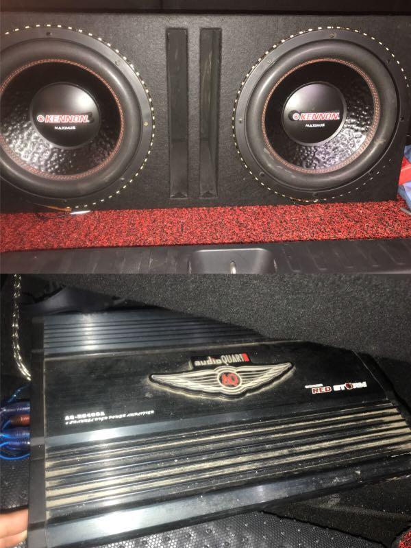 kennon woofer \u0026 AQ 4channel amplifier 