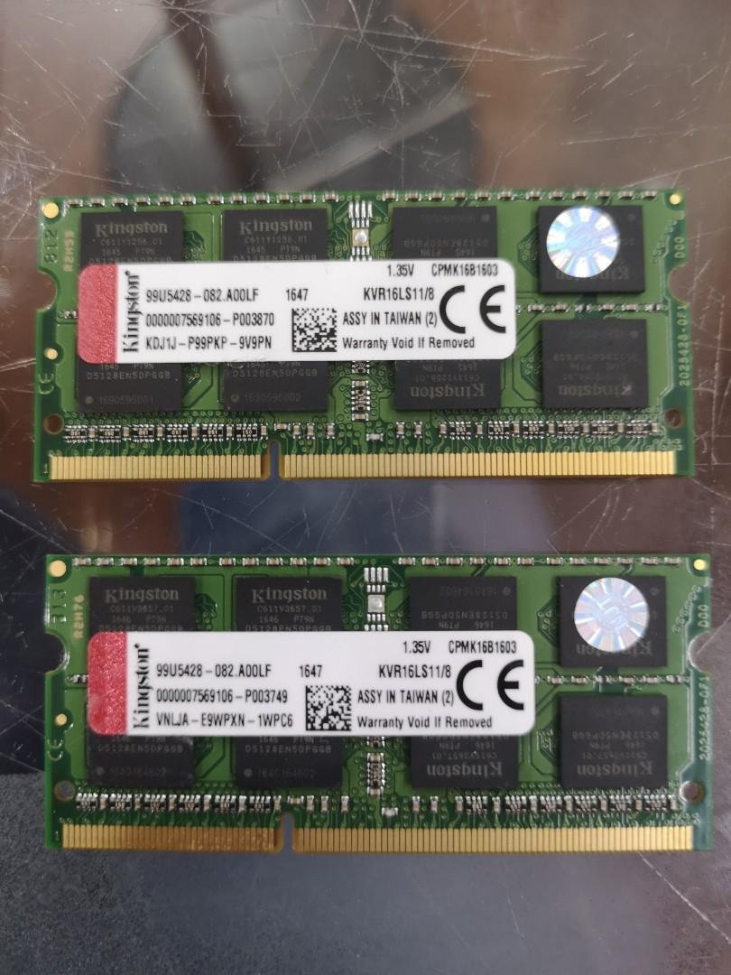 Kingston 8gb Ddr3 Laptop Ram Kvr16s11 8 Electronics Computer Parts Accessories On Carousell