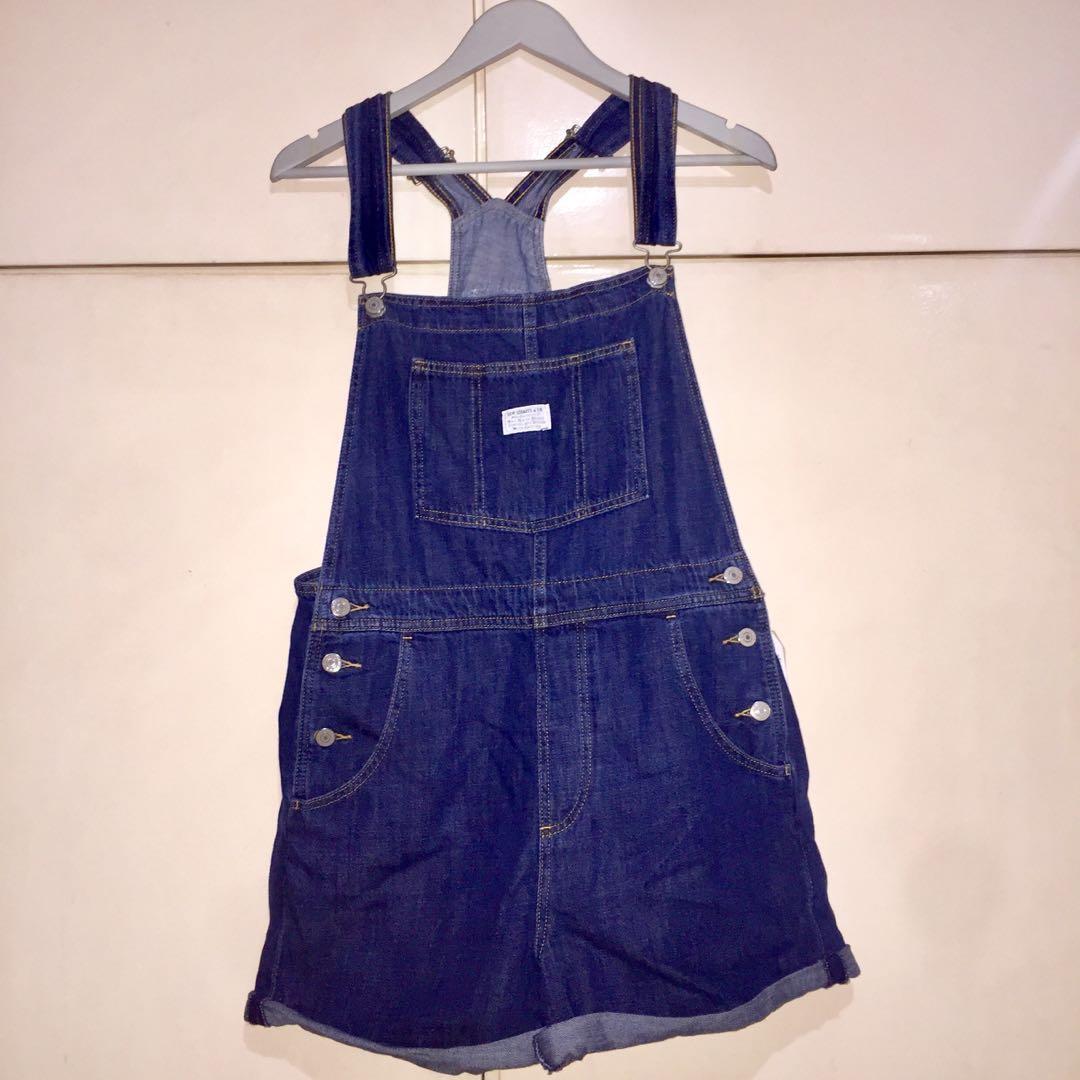 washed denim overall