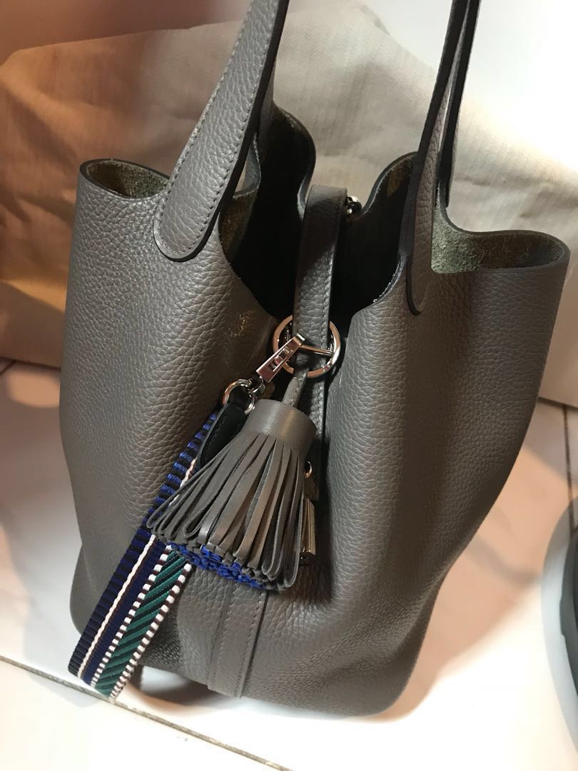 Lnib Authentic Hermes Picotin 22 Gris Etain Luxury Bags Wallets Handbags On Carousell