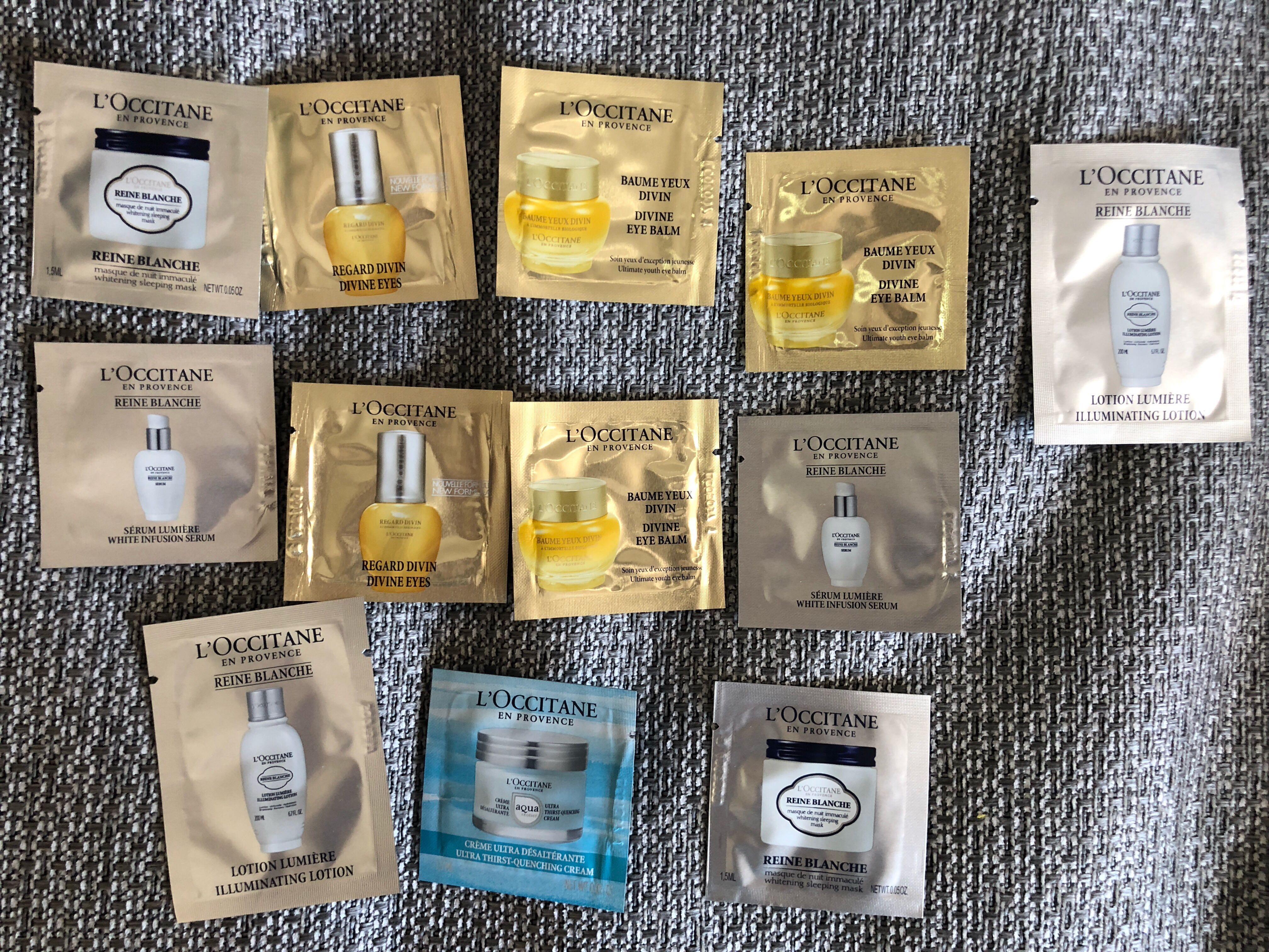 L’occitane sample $20任揀4件包郵 （$20 for 4), 興趣及遊戲, 旅行, 旅遊 - 旅行必需品及用品 ...