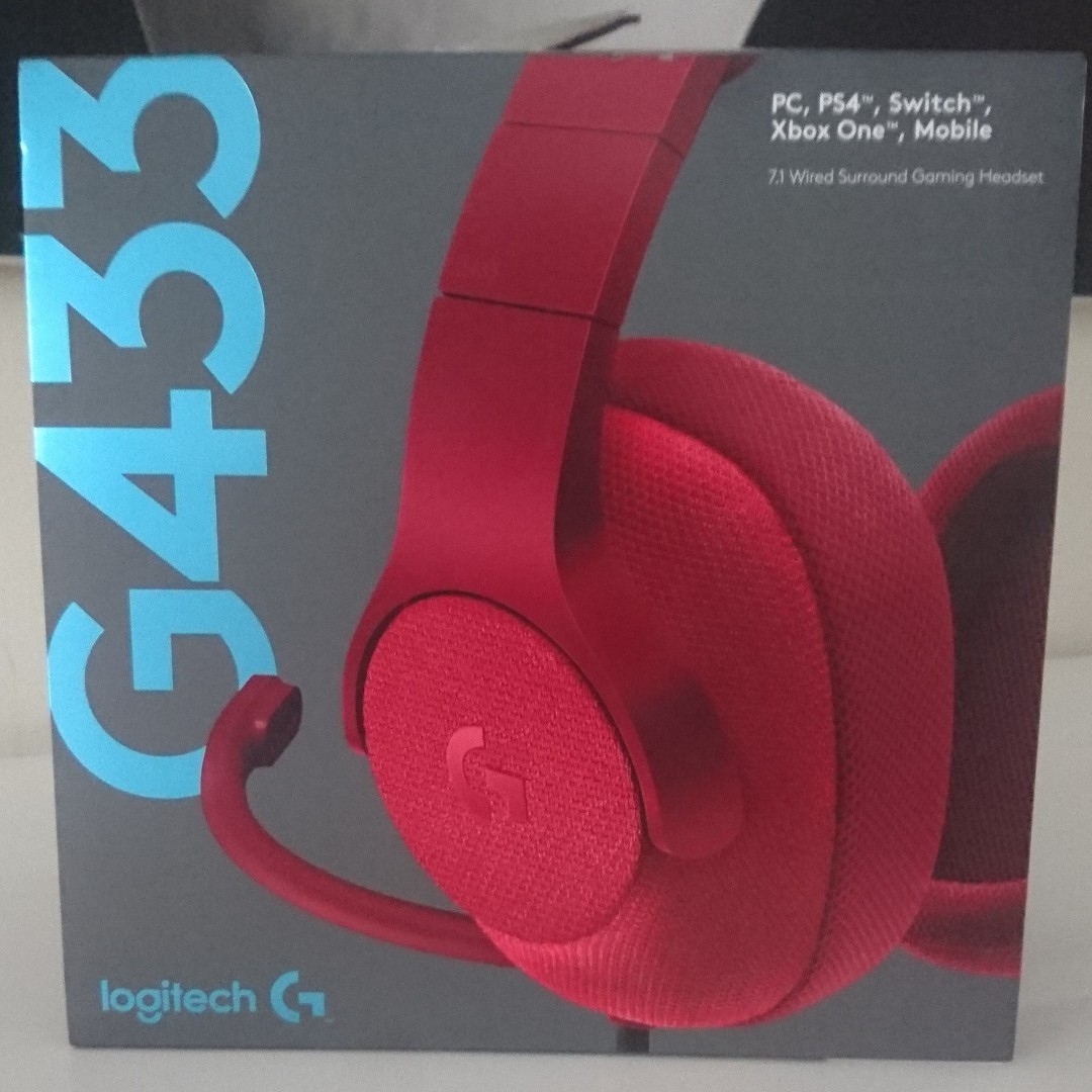 logitech headset red