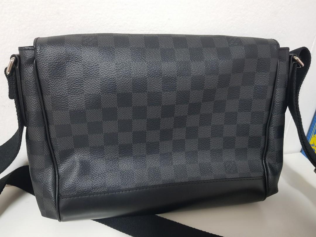 Used Auth Louis Vuitton Damier Graphite Rem N41446 Men's Shoulder Bag 
