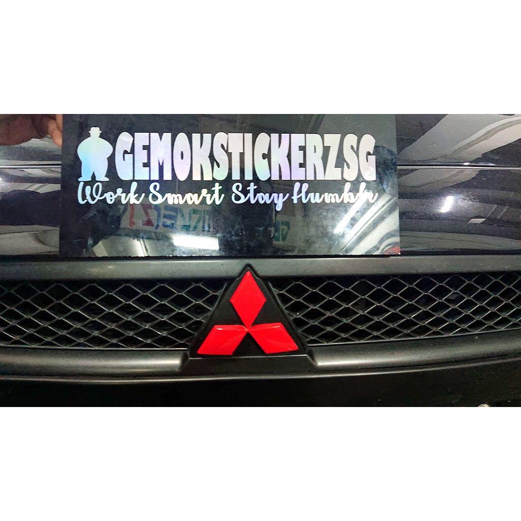 Mitsubishi Red Emblem Wrap Car Accessories Accessories On Carousell