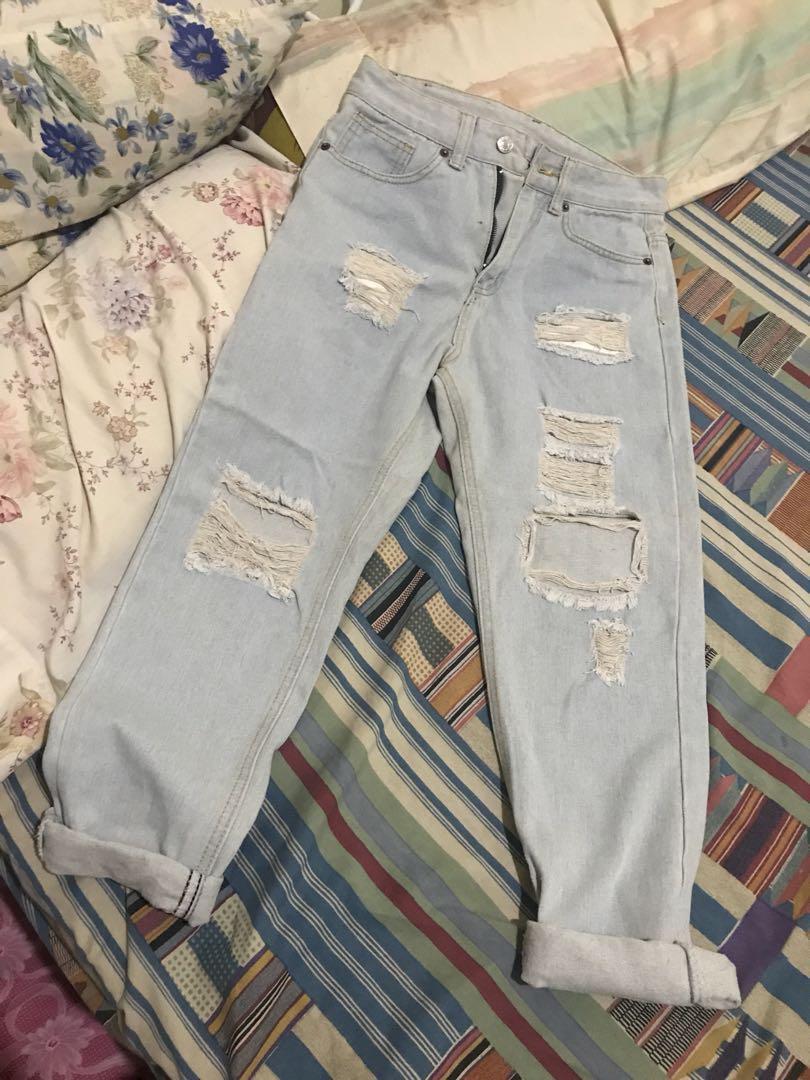 Mom Jeans Tarted Pants Women S Fashion Clothes Pants Jeans Shorts On Carousell