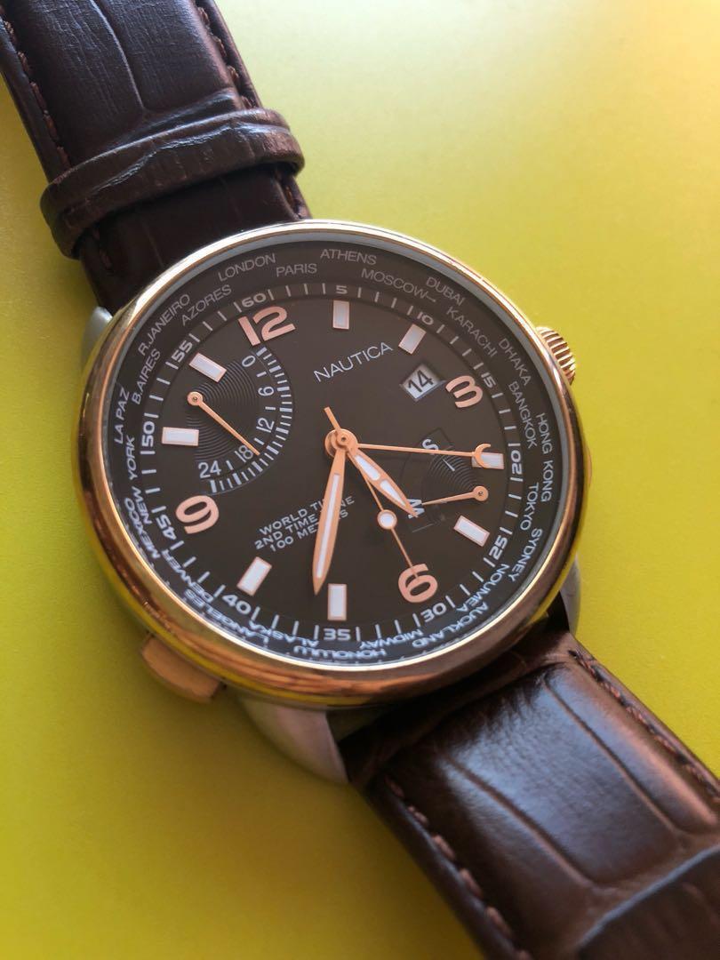 Nautica world time online watch