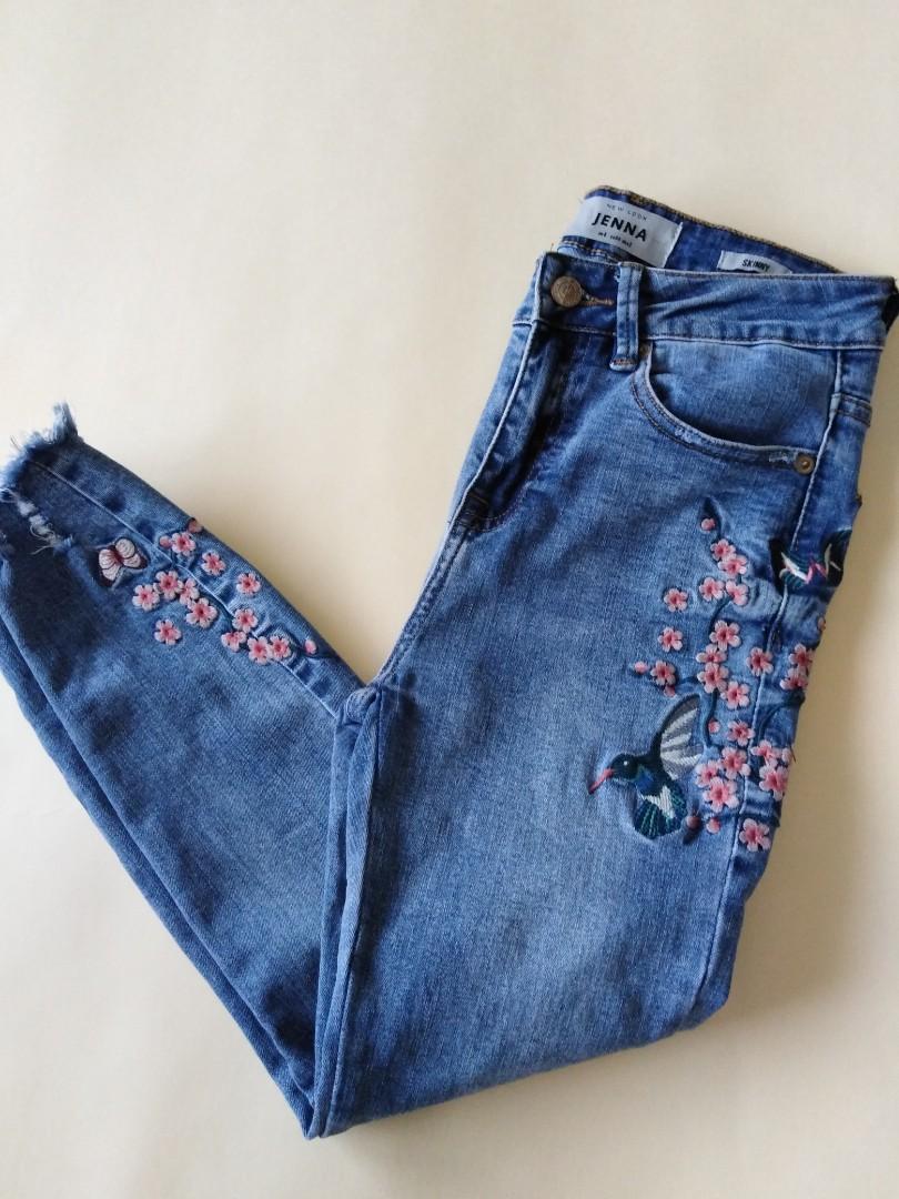 new look floral jeans