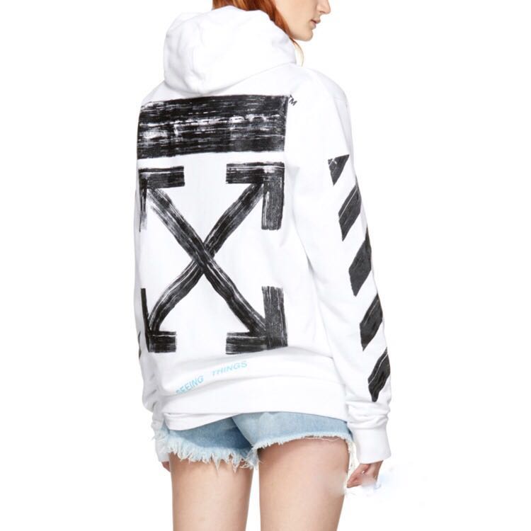 off white brushed hoodie