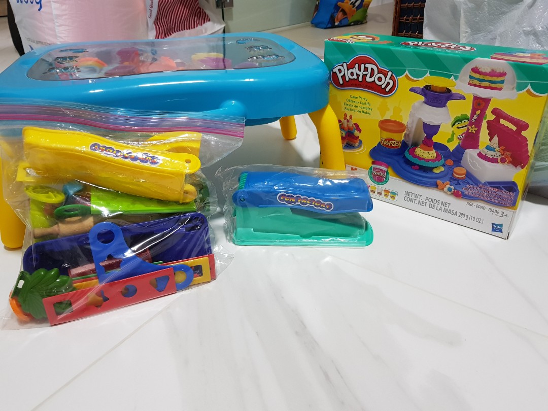 play doh storage table