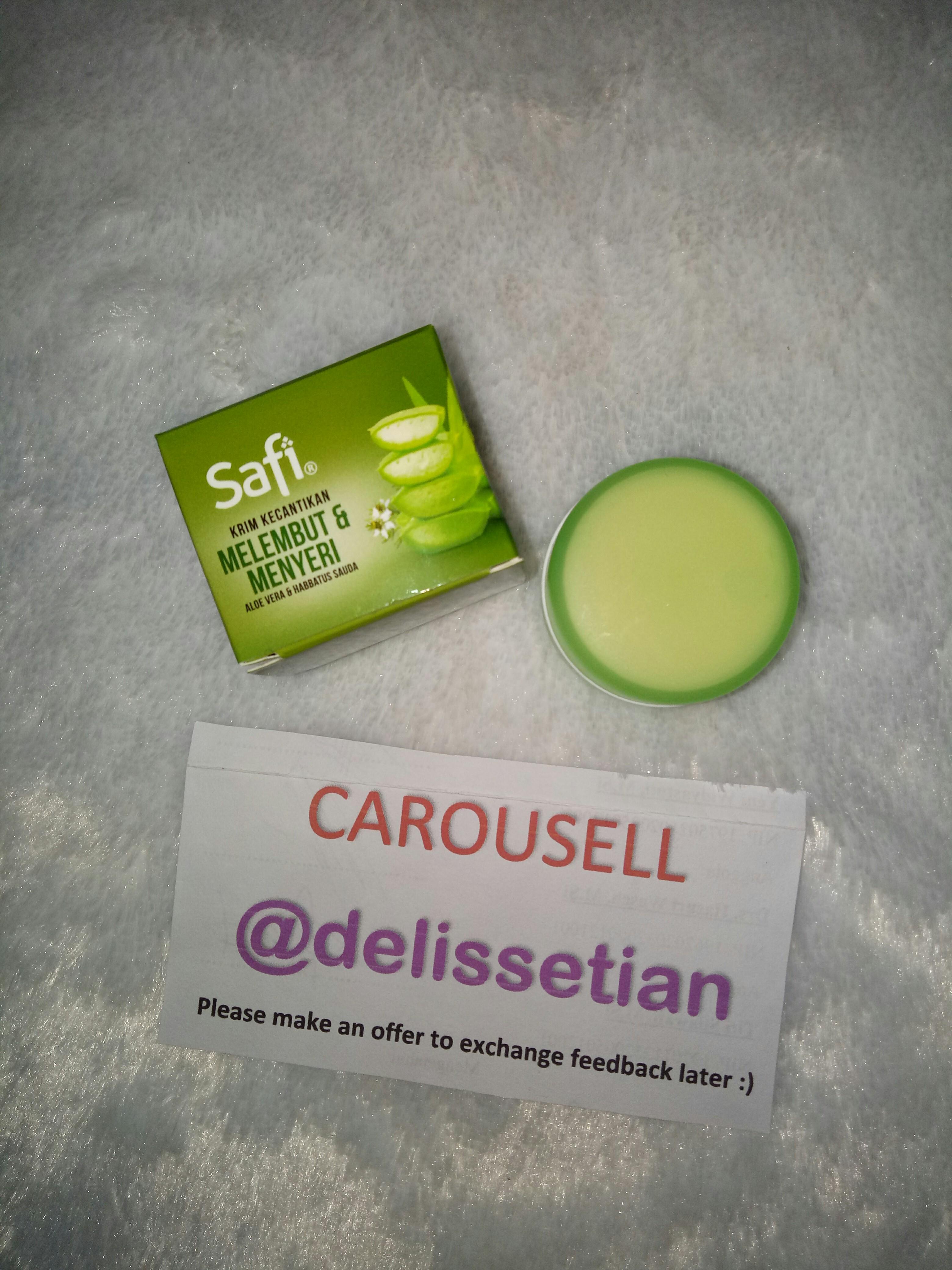 Safi Krim Kecantikan Aloe Vera Habbatus Sauda Kesehatan Kecantikan Rias Wajah Di Carousell
