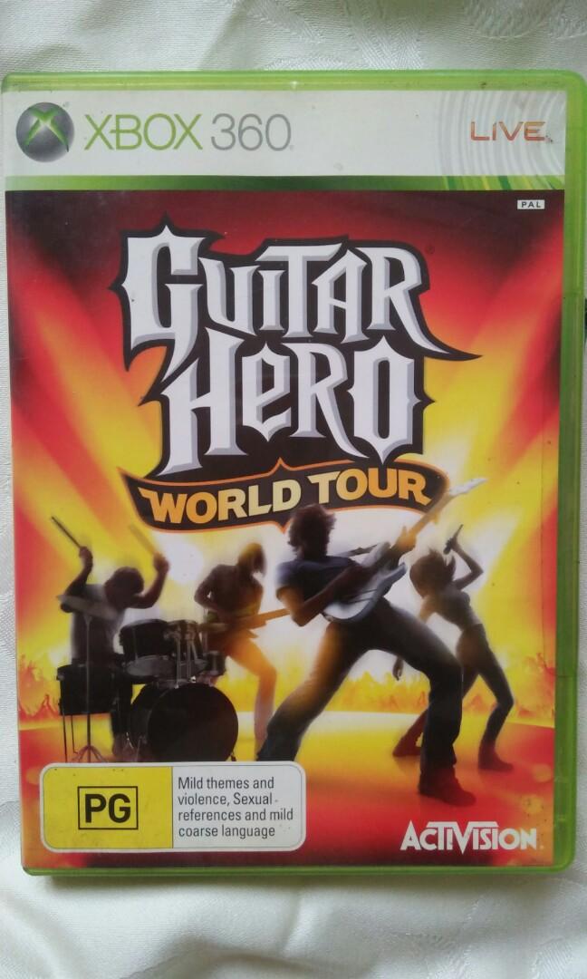 Set Guitar Hero Wireless Controller and Guitar Hero World Tour Game